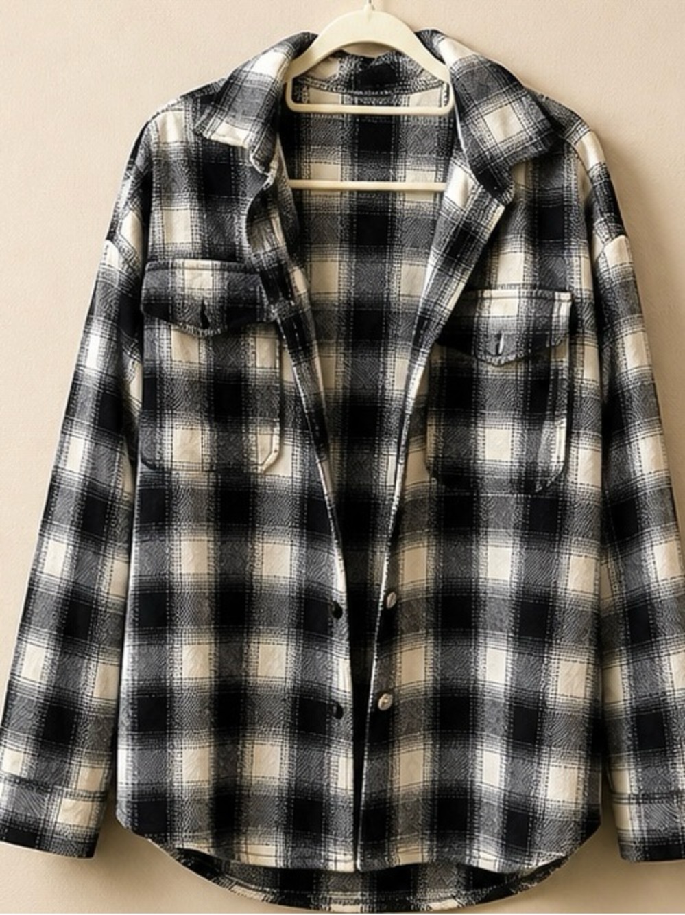 Black and White Plaid Shacket